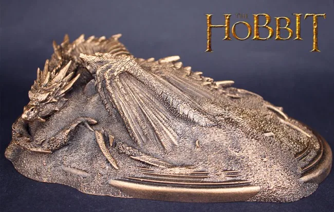 Хоббит Властелин колец Дракон Smaug медная Имитация Модель автомобиля ОРНАМЕНТ