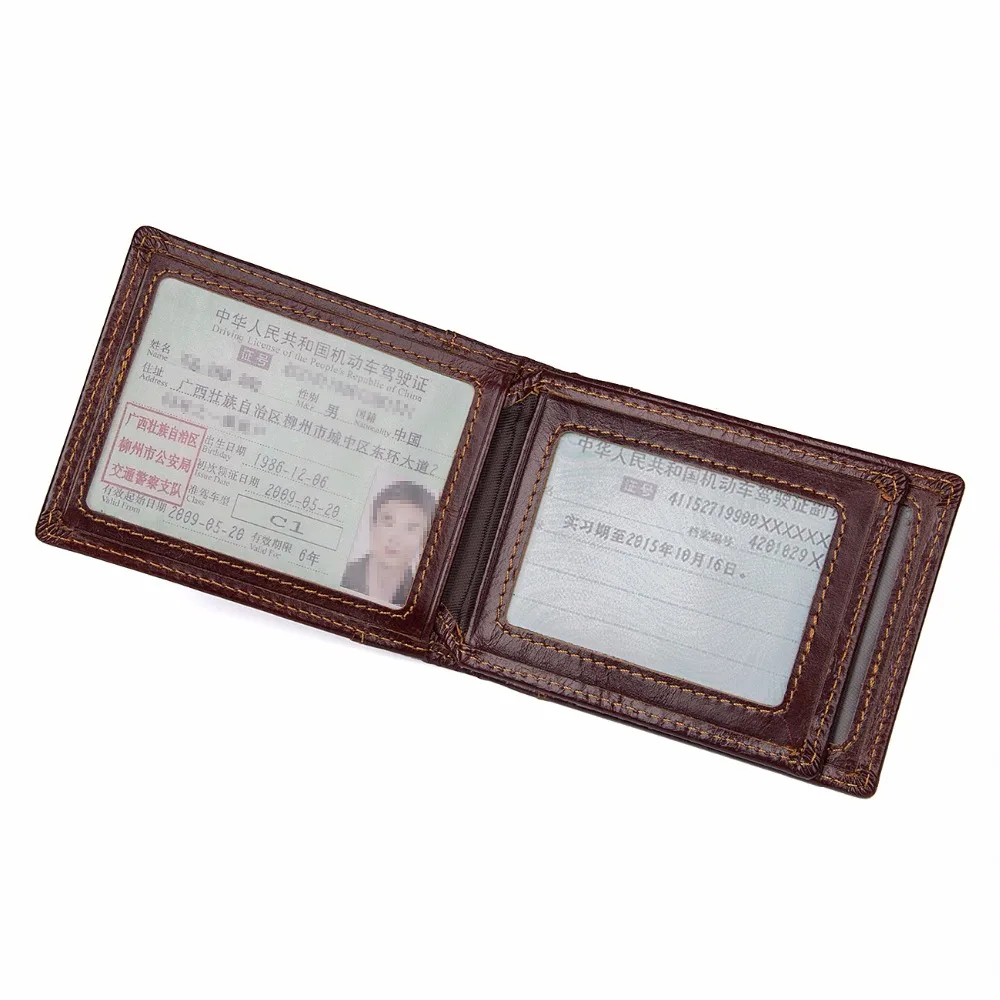 J.M.D новый продукт Винтажный Мужской кошелек ID держатель для карт из натуральной
