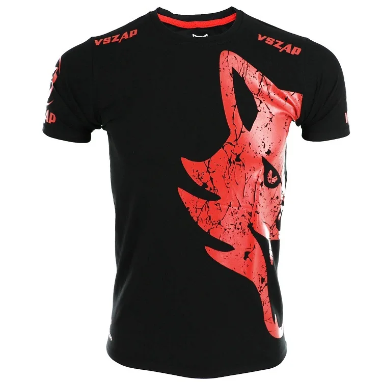 VSZAP Boxing MMA T Shirt Gym Tee Fighting Martial Arts Fitness Training Muay Thai Men Homme boxeo shorts | Спорт и развлечения
