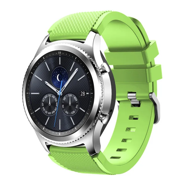 Grass green Спортивный ремешок для samsung Galaxy watch band 46 мм/gear S3 Frontier/классический силиконовый браслет 22 мм сменный ремешок - Цвет ремешка: Grass green