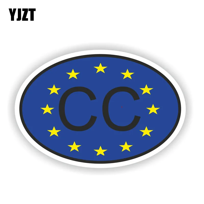 

YJZT 13CM*8.7CM CC Consular Corps COUNTRY CODE Oval Flag Car Sticker Decal 6-2011