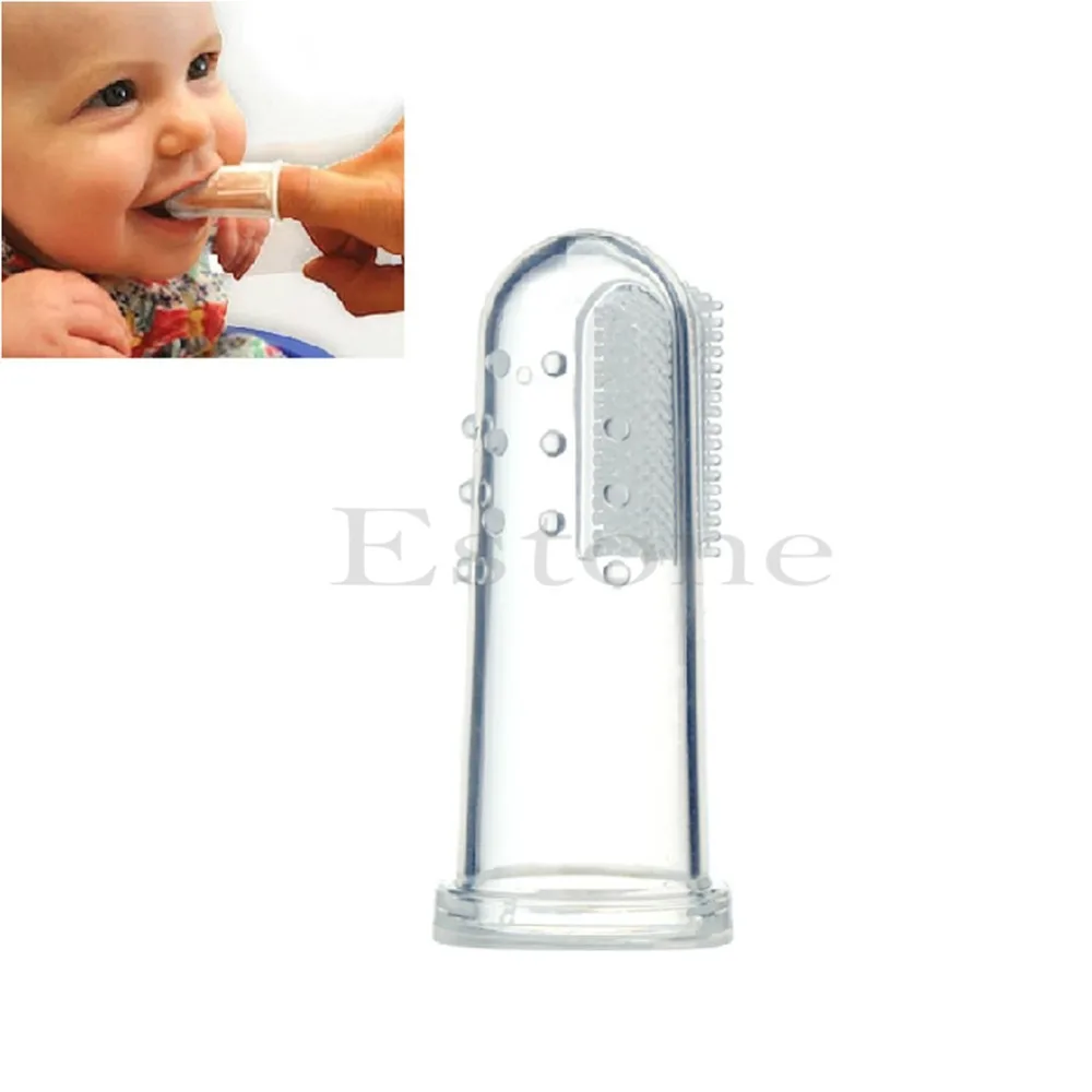 

5pcs Kids Baby Infant Soft Silicone Finger Toothbrush Teeth Rubber Massager Brush New