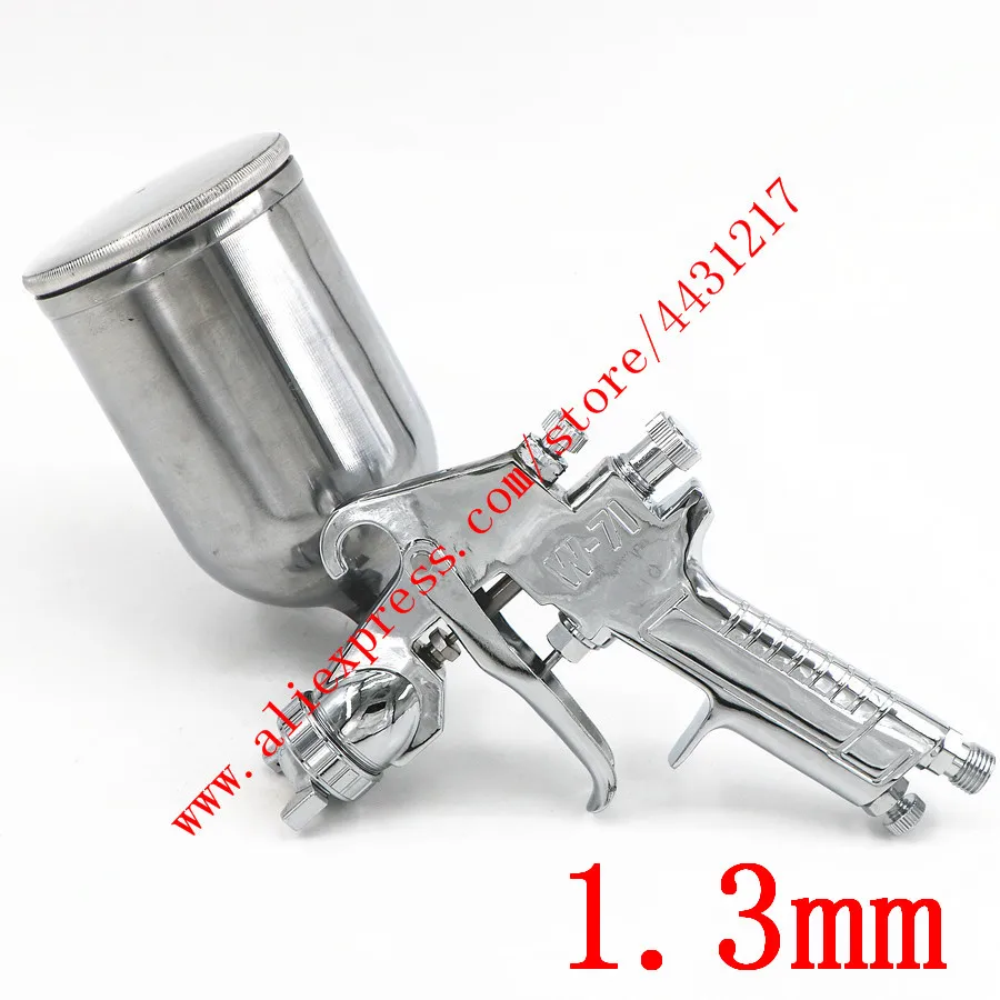 Metal Tank 1.3mm Япония HVLP W71 ручной W-71 пистолет-распылитель ручка Краски пистолет 400 мл 0,8/1,0/1,3/1,5/1,8 мм Укороченное пальто пистолет мебель Краски ing Краски пистолет - Цвет: Metal Tank 1.3mm