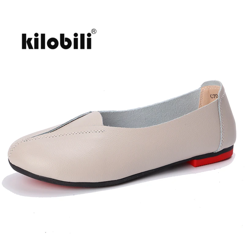 Kilobili/женские мягкие балетки на плоской подошве женские лоферы для водителей из