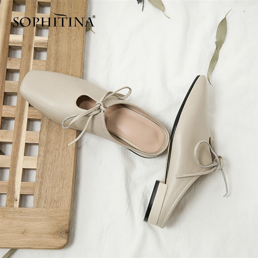 SOPHITINA/ Весенные новые обуви из высококачественной коровьей кожи для женщины