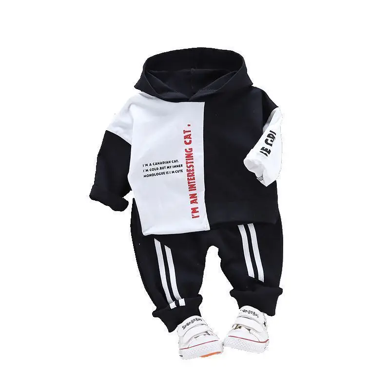 Spring Autumn Infant Clothing Suit Baby Boys Girls Clothes Kids Sport Hooded Sweater Pants 2Pcs/Sets Children Toddler Tracksuit | Детская