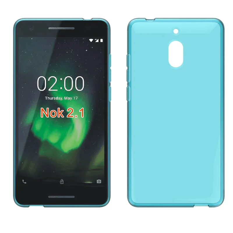 Нескользящая Мягкая ТПУ прозрачный силиконовый чехол для Nokia 2 1 |