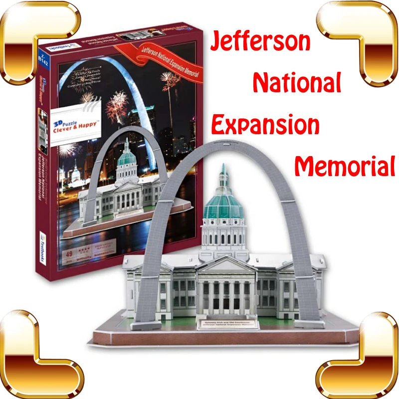 Новогодний подарок Jefferson National Expansion Memorial 3D пазл знаменитое строительство легкая