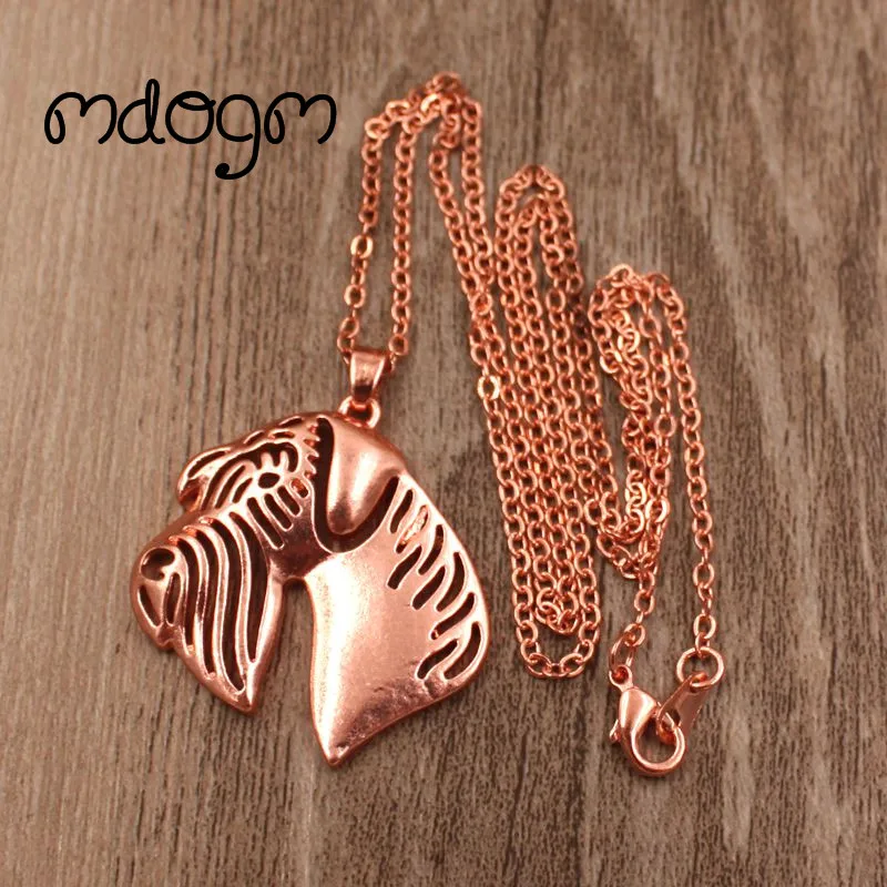 Новое милое ожерелье шнауцера подвеска в виде собаки посеребренное золото