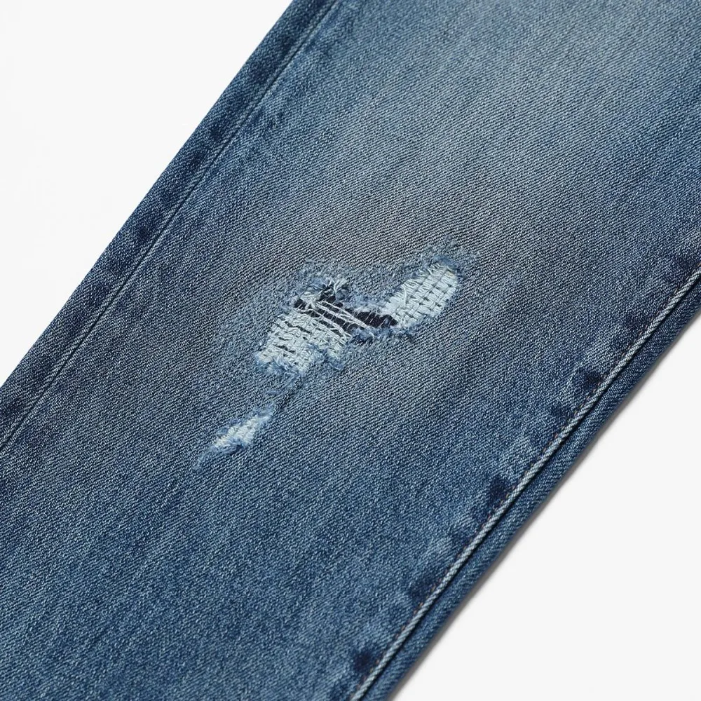 SIMWOOD 2019 Брендовые мужские джинсы модные Ripped Dark Wash Slim Fit джинсовые брюки плюс