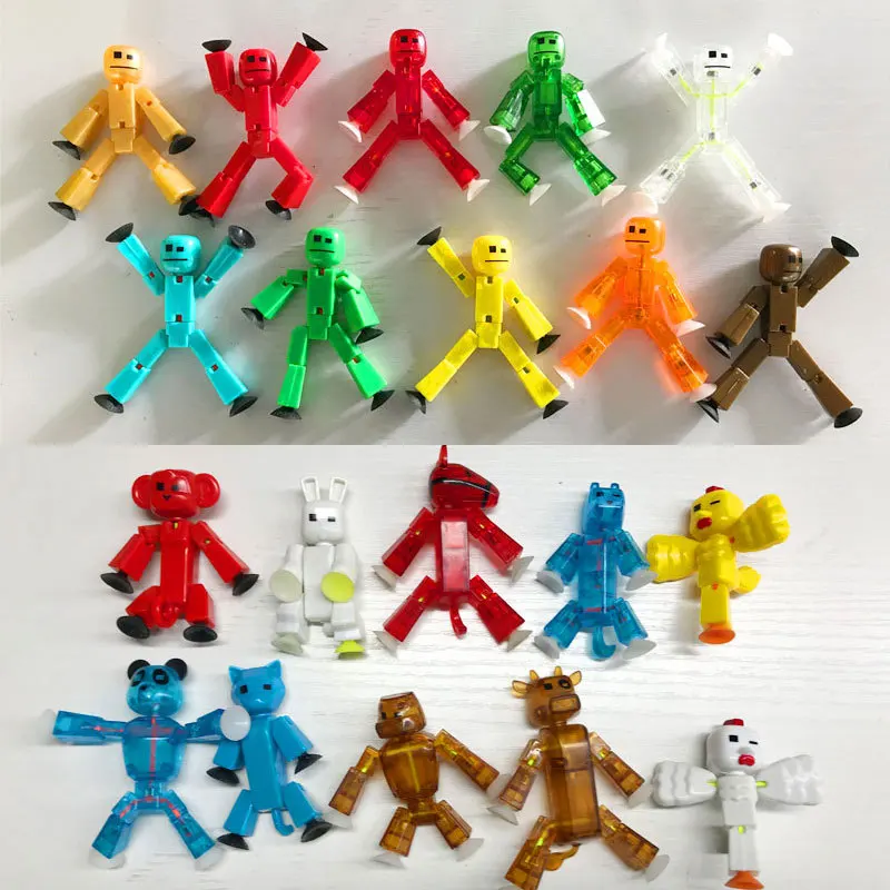 2 30 штук случайный цвет Stikbot экран анимация игрушки сарай куклы с присоской DIY Creat