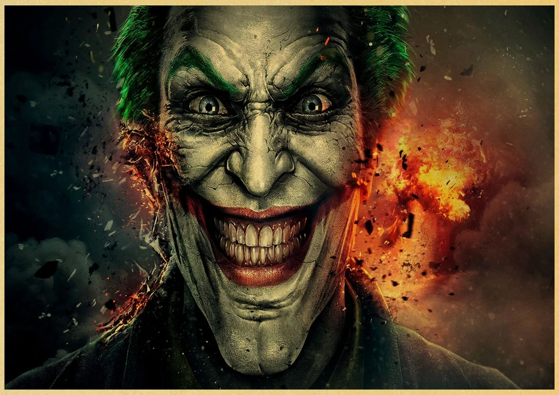 DC фильм Бэтмен клоун хит книга Джокер ретро постер ВИНТАЖНЫЙ ПЛАКАТ настенный Декор для дома Бар Кафе на Хэллоуин