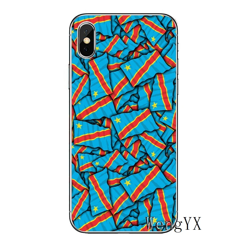 Роскошный чехол из мягкого ТПУ с национальным флагом для Apple iPhone 8 7 plus 6s 6 plus X XR XS Max SE 5S 5c 5 4S 4 - Цвет: Congo-Flag-A-09