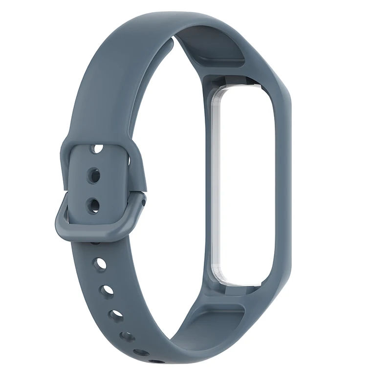 Серый Laforuta силиконовый ремешок для Galaxy Fit-e ремешок резиновый спортивный браслет для samsung R375 петля женский мужской фитнес-браслет - Цвет ремешка: Серый