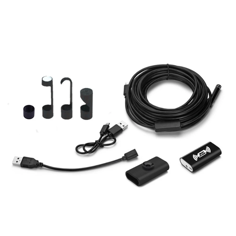 JCWHCAM камера для осмотра эндоскопа 8 мм 1200P Полужесткий эндоскоп Wi Fi Бороскоп