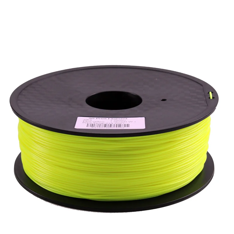 1kg fluo yellow ABS HUAFAST PLA нити для 3d принтера материалы 1,75 мм 1 кг/0,25 кг ABS 3D печать Ручка нити пластиковые детали подходят для creality - Цвет: 1kg fluo yellow ABS