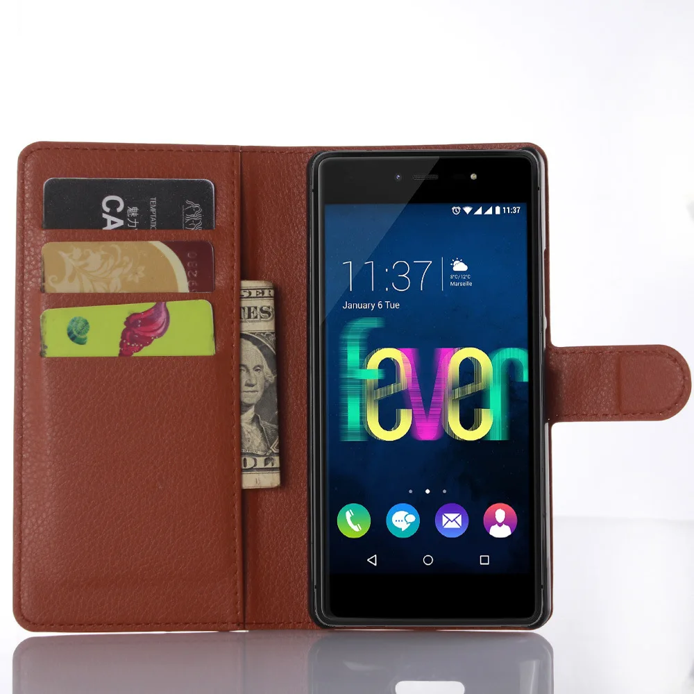 YINGHUI Роскошный чехол Fundas для Wiko Fever 4G телефона с подставкой Бумажник кожаный