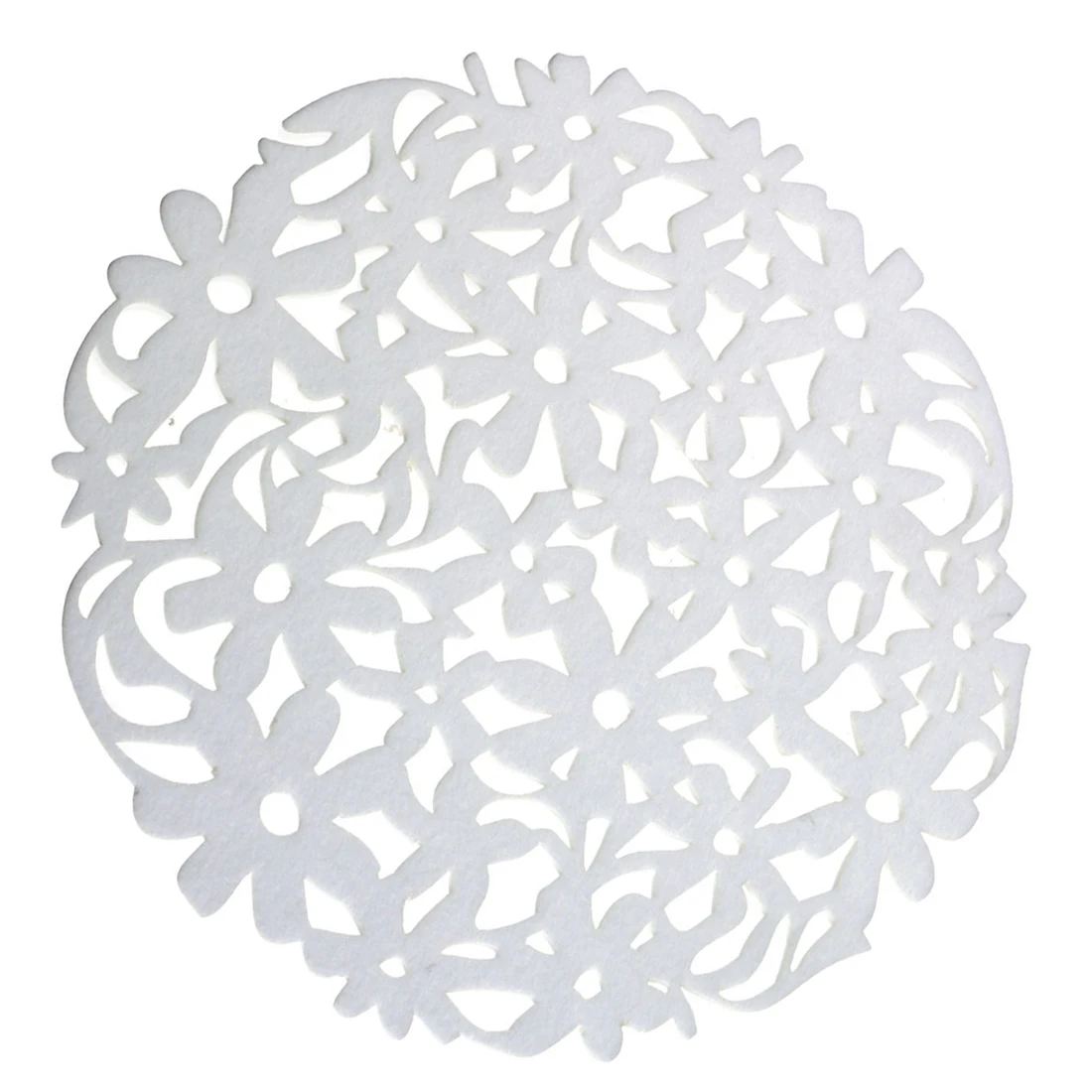 Круглые с цветами лазерной резки фетровые подстилки-салфетки для кухонного