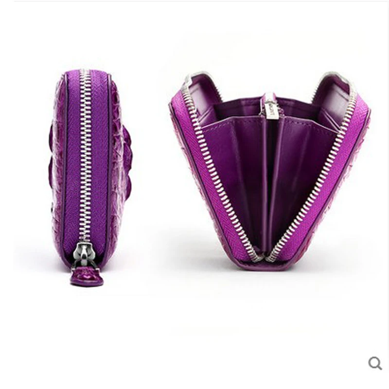 Женский кошелек hlt из тайской крокодиловой кожи клатч длинная сумка натуральной