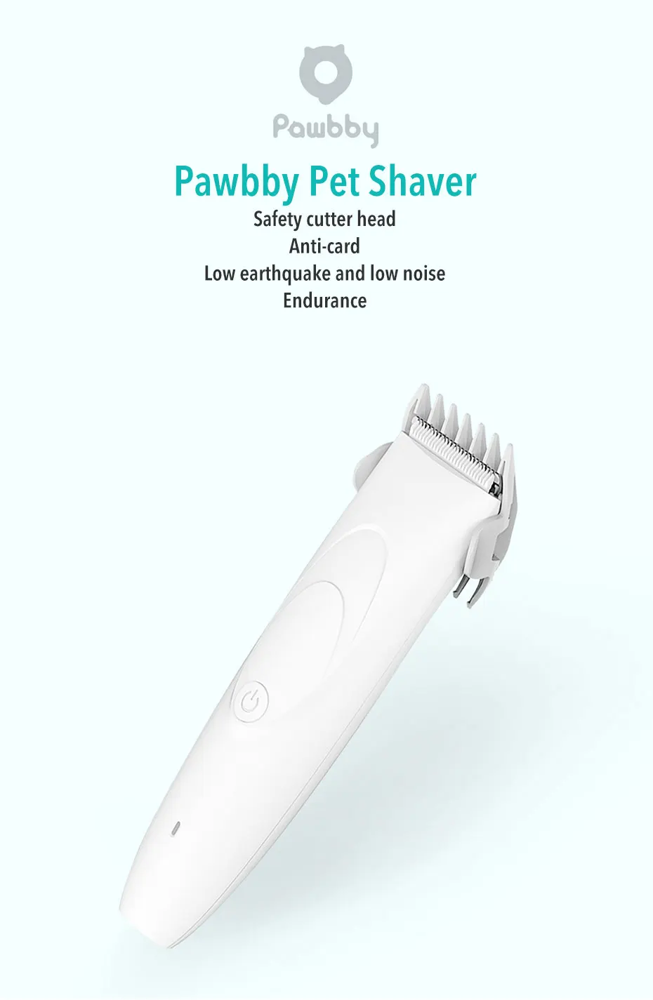 Xiaomi Mijia Pawbby Бритва для домашних животных 2000 мАч Съемная Безопасная бритва для домашних животных низкая вибрация и низкий уровень шума Бритва для домашних животных 3 Новинка