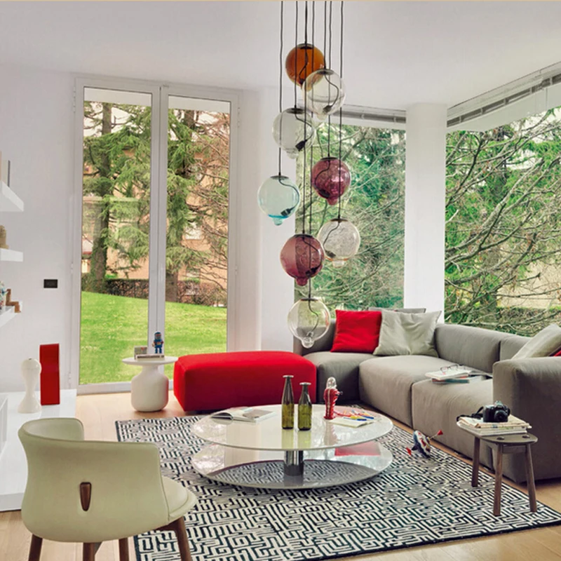 Скандинавский современный Глобус стеклянный шар пузырь подвесной светильник