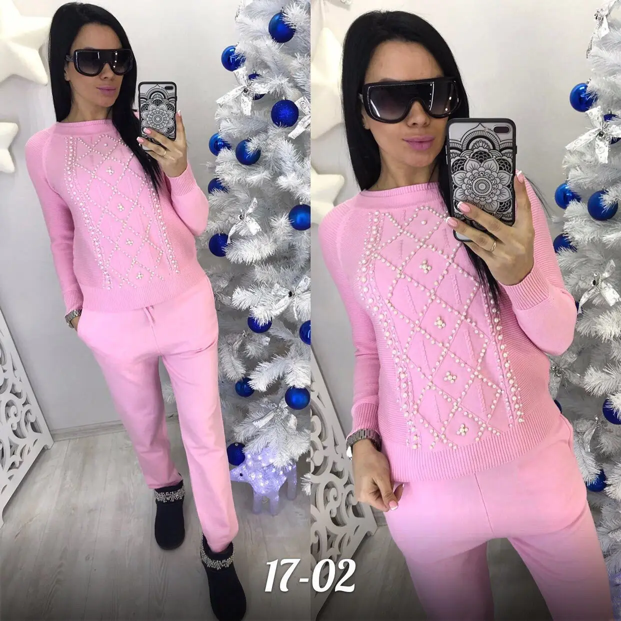 Женский свитер костюм и комплекты вязаные свитера штаны спортивные костюмы с