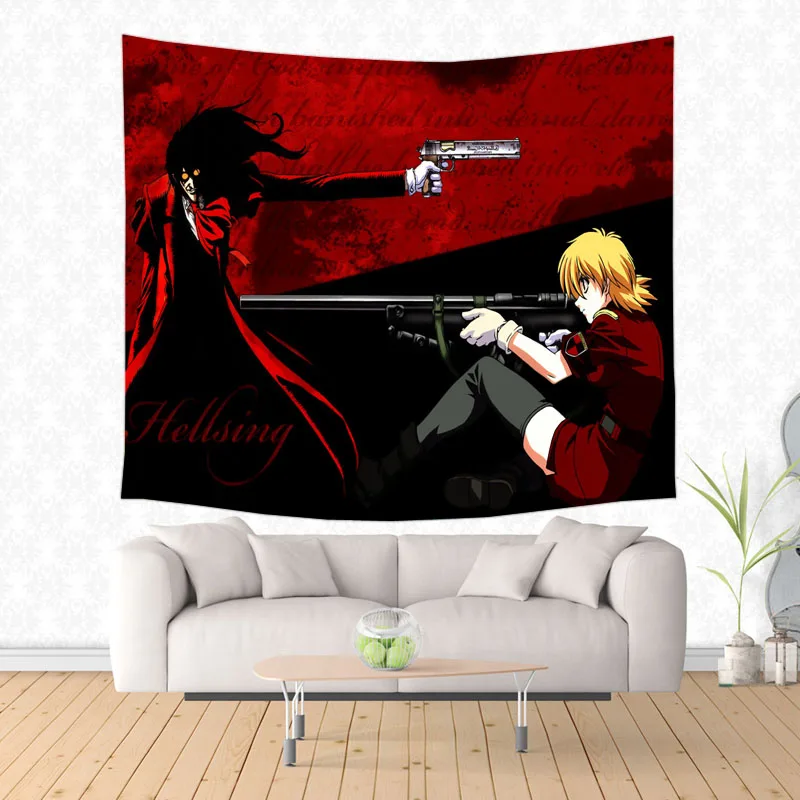 Настенный гобелен с принтом Hellsing домашний декор пляжное полотенце коврик для