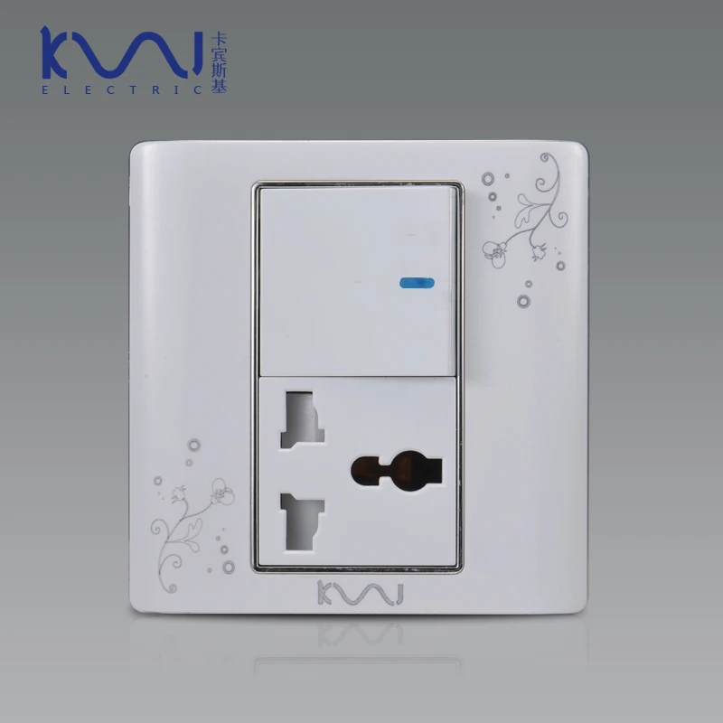 Роскошная настенная электрическая розетка COSWALL универсальная с 3 отверстиями 1