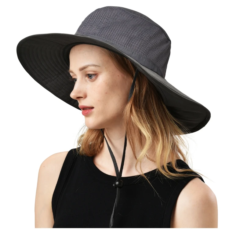 FURTALK Summer Sun Hat for Men Women Wide Brim UV Sun Protection Safari Hat with Neck Flap Outdoor Fishing Hiking Camping Cap