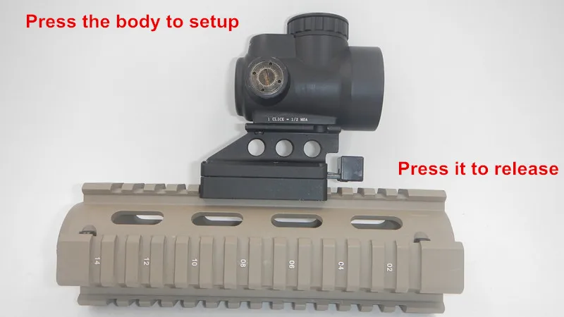 Супер быстрый выпуск черный Trijicon MRO красная точка и ночного видения зрения