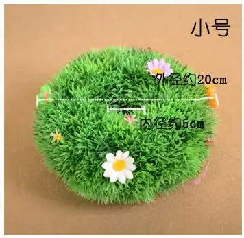 Пустотелые искусственные топиарные шарики с цветами диаметр 12 см уличные