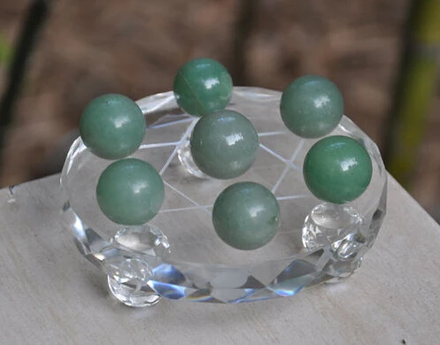 

natural green aventurine crystal sphere ball with stand