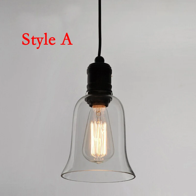 Новый Винтаж Стиль Открытый Подвесные Светильники Стекло абажур Кухня