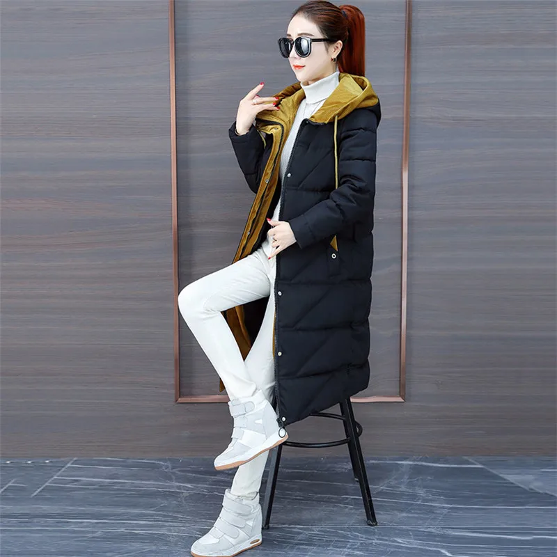 Пуховик женский длинный с капюшоном 614|Женские парки| |