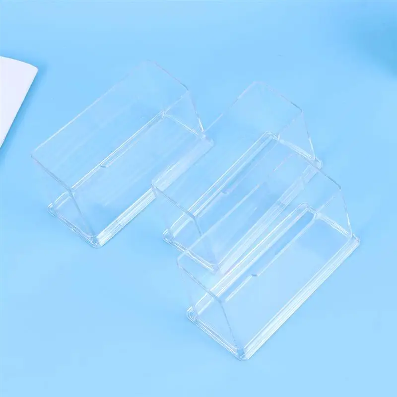 4 шт. чехол для визиток прозрачный маленький акриловый Органайзер карт подставка