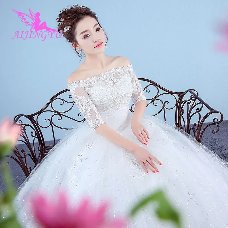 AIJINGYU платья weddingdress 2021 свадебное короткое платье Элегантное WK143 | Свадьбы и