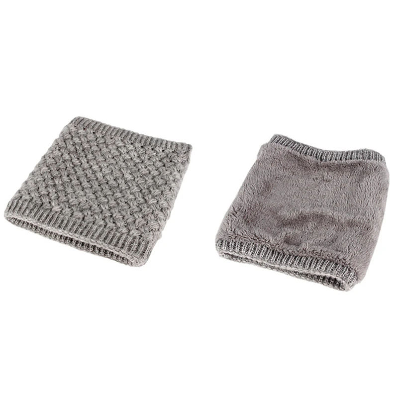 

New Winter Women Men Children Scarf Thickened Wool Collar Scarves Boys Girls Ring Neck Scarf Cotton Unisex Warm Neckerchief