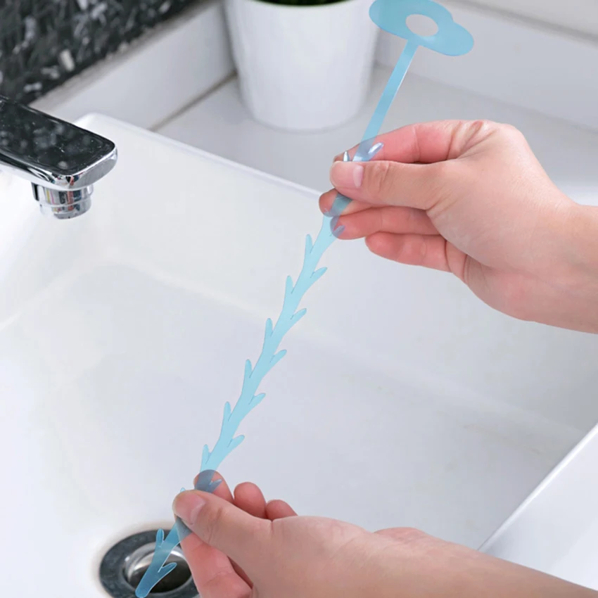 5pcs/set Bathroom Floor Hair Cleaner Sewer Filter Drain Cleaners Kitchen Sink Drian Strainer Bathtub Cleaning Hook Tool | Дом и сад
