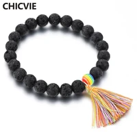 chicvie handmade classic natural stone tassel bracelets bangles charms for woman men luxury brand jewelry bracelet sbr180141