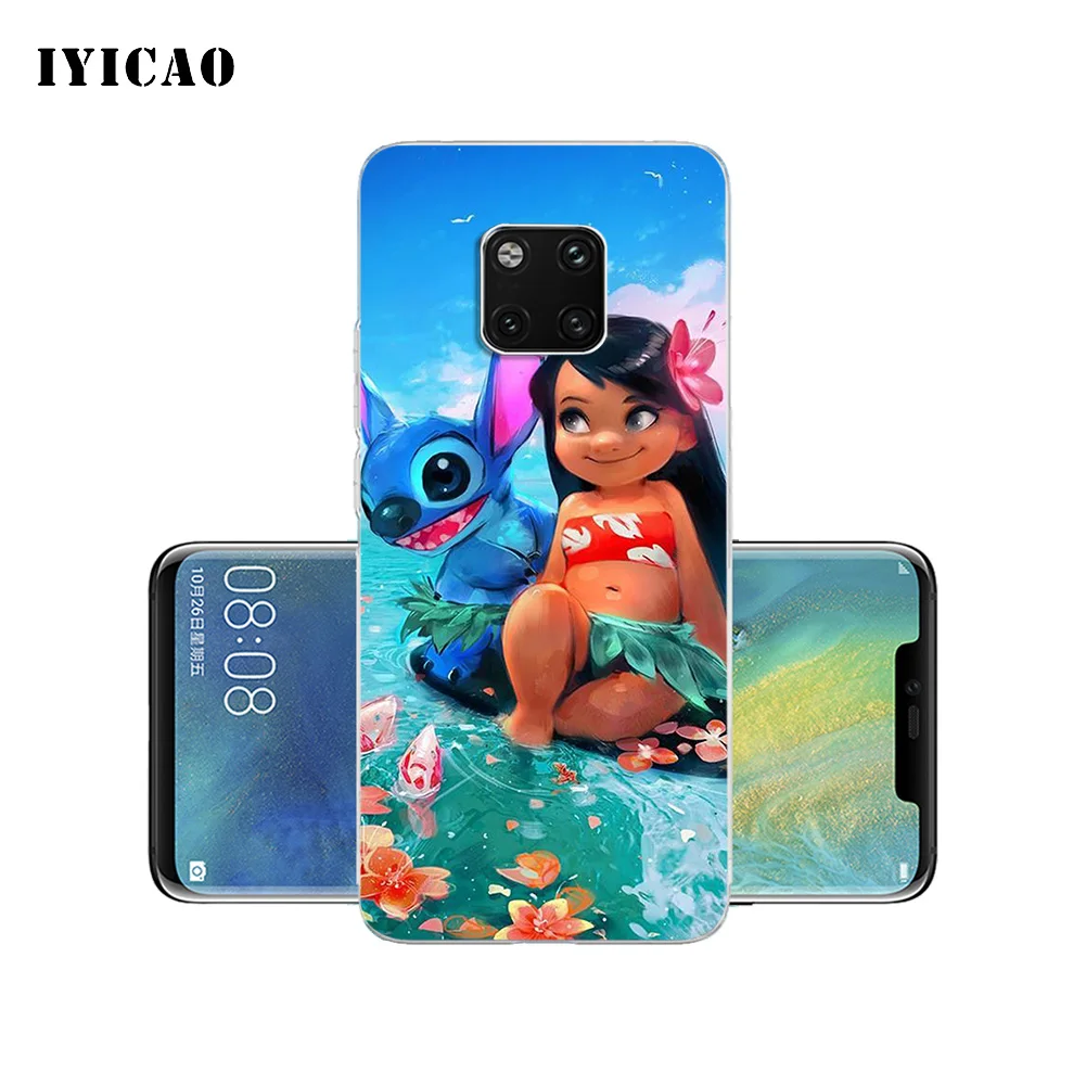 IYICAO милый мягкий силиконовый чехол для телефона Lilo &amp Stitch Huawei Mate 10 20 Lite Pro Nova 2 2i 3 3i 4