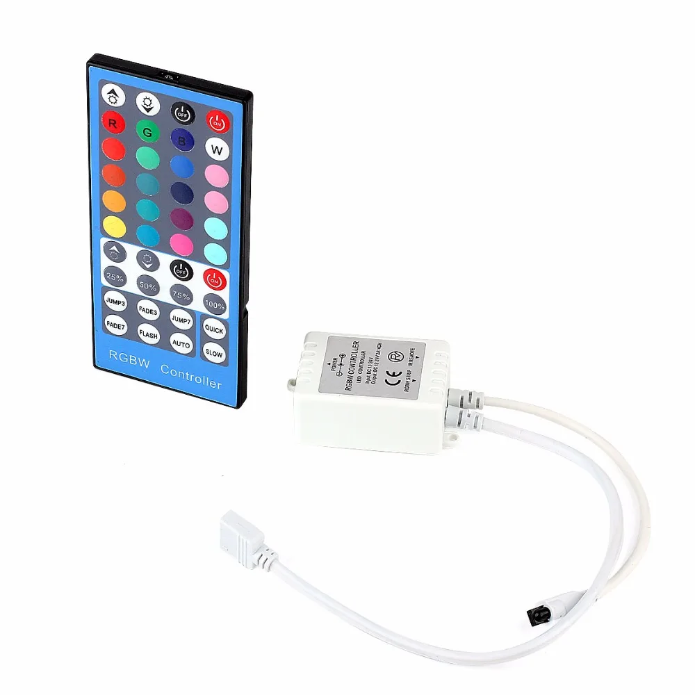 Wireless RGBW LED Controller Dimmer DC 12V 24V 20 Colors 8 Modes Dimmable 40 Keys IR Remote for Strip Lights | Освещение