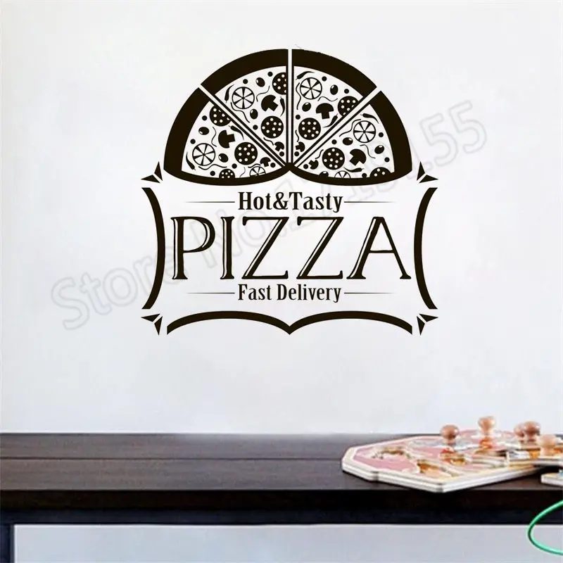 

YOYOYU Pizza Poster Vinyl Wall Decals Quote Hot Tasty Pizza Fast Delivery Wall Sticker Kitchen Special Interior Home DecorZW381