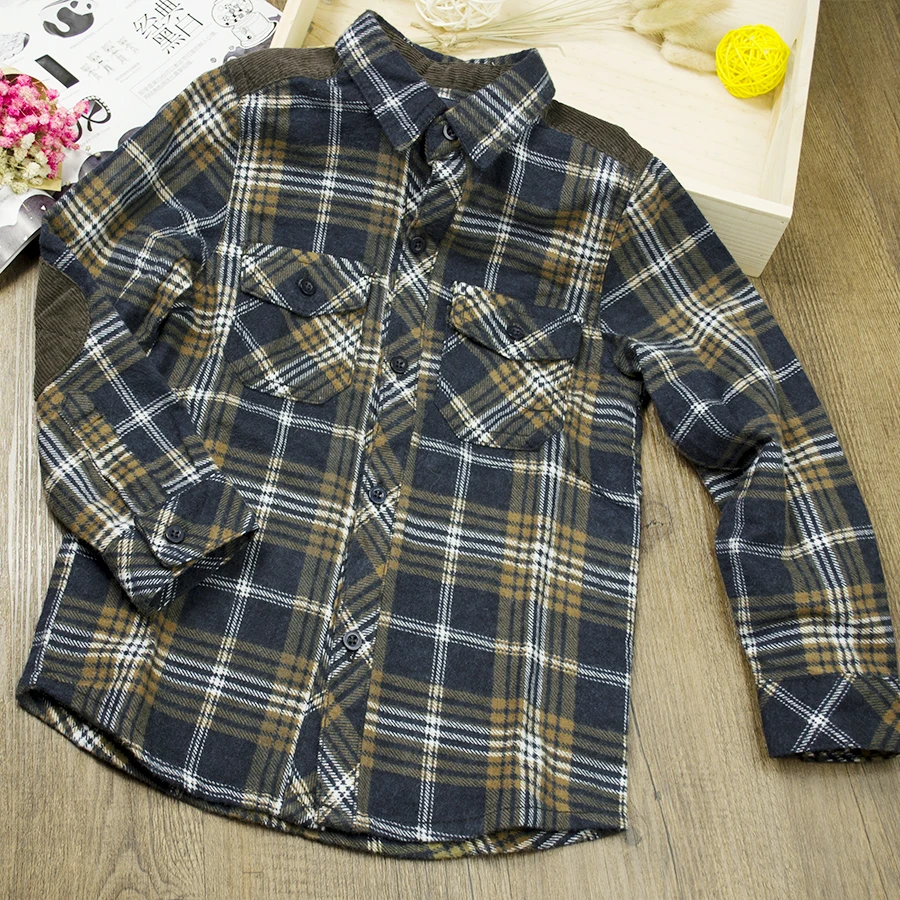 Новинка 2017 года Обувь для мальчиков фланелевые рубашки в клетку подростков Топы