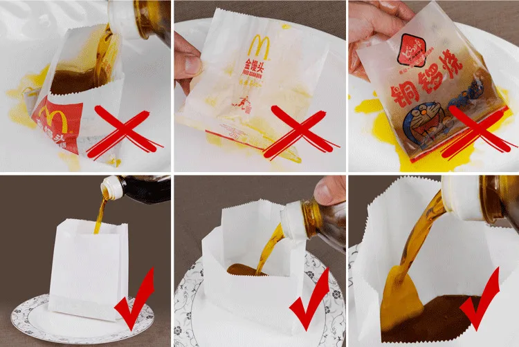 100 шт 50gsm маслостойкие белые/крафт-бумажные пакеты для еды на вынос, маленькие бумажные подарочные пакеты, фруктовый хлеб, гамбургер, французский пакет для картофеля фри, пакеты