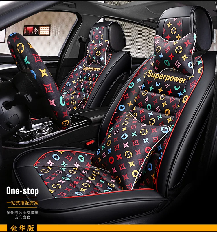 Модные автомобильные аксессуары hello kitty Fundas Coche Asiento универсальный чехол на заднее сидение автомобиля кожаный чехол для автокресла Универсальный