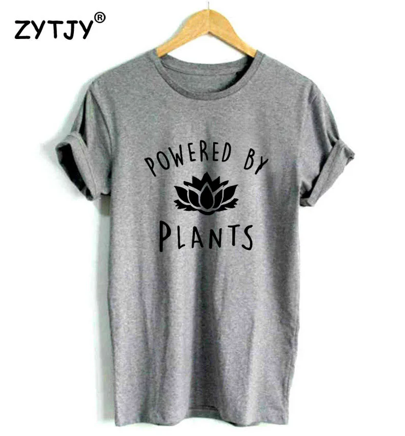 Питание от растений с принтом женская футболка хлопок свободный покрой забавная