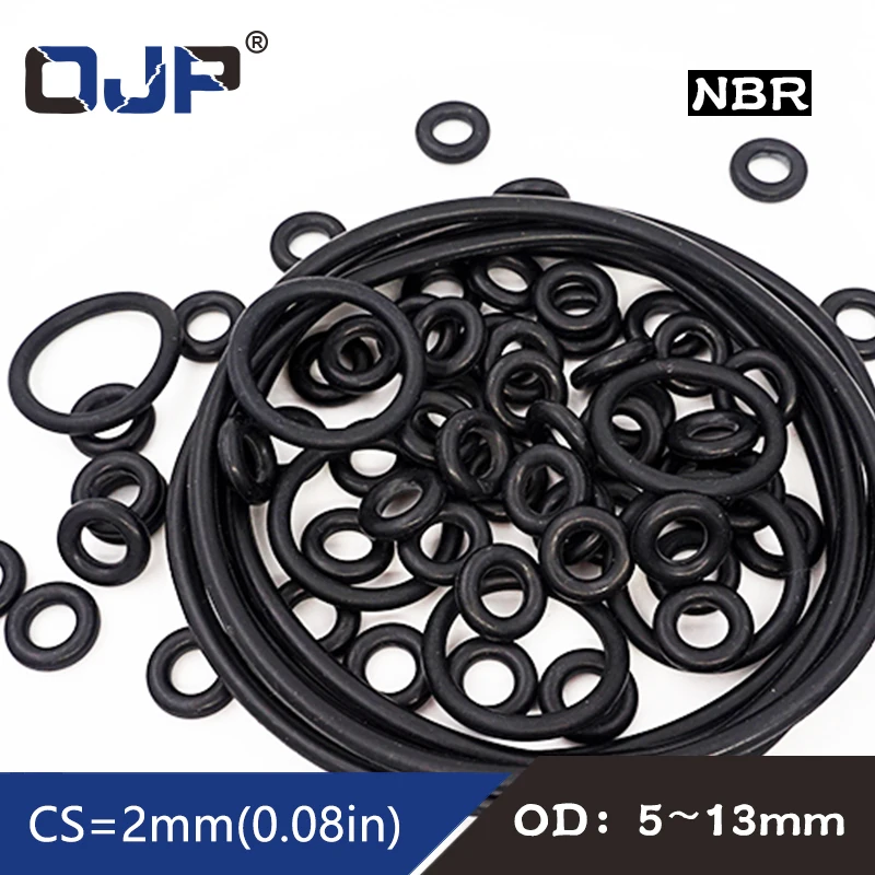 

50PC/lot Rubber Ring NBR Sealing O Ring OD5/5.5/6/6.5/7/8/8.5/9/10/10.5/11/11.5/12/13*2mm Nitrile O-Ring Seal Gasket Oil Washer