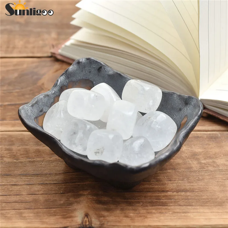 1 Set Clear Quartz Sunligoo 12 шт. набор натуральных драгоценных камней, Аметист/зеленый авантюрин Исцеление Кристалл Нерегулярные барабанные камень украшения дома - Цвет: 1 Set Clear Quartz