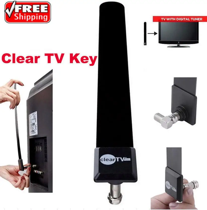 Горячая Partable Mini Clear tv Key HD tv 100+ FREE HD tv цифровая Внутренняя антенна 1080p Канатный кабель