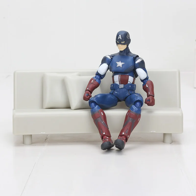 Человек-паук Figma 199 Мстители Удивительный Человек-паук диван фигурка супергероя Капитан Америка модель Тора игрушки